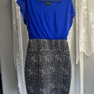 Blue and Black Dress